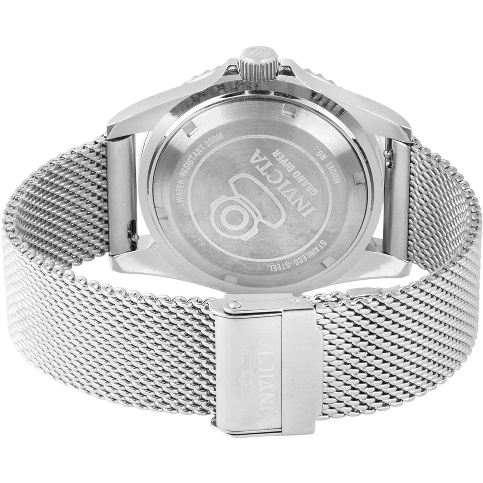 Invicta Men's Watch - Pro Diver Quartz Black Dial Silver Steel Bracelet Dive | 48214 Invicta Men's Watches
