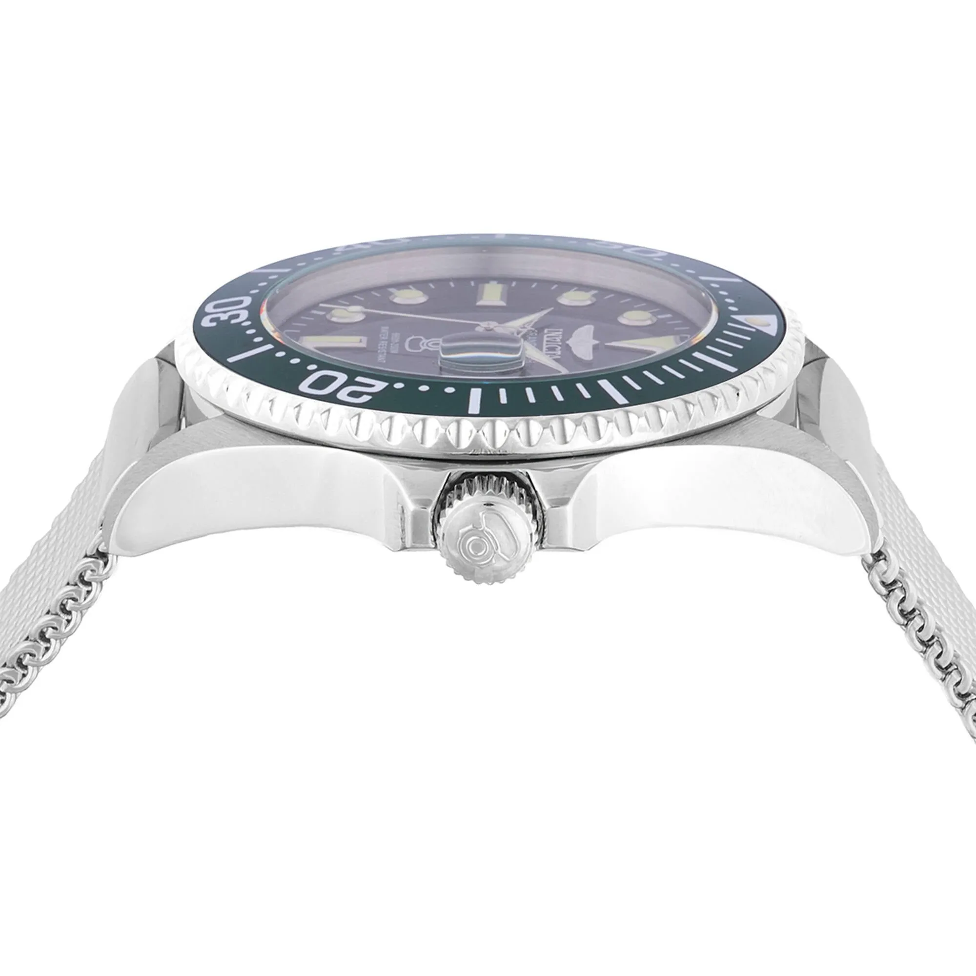 Invicta Men's Watch - Pro Diver Quartz Black Dial Silver Steel Bracelet Dive | 48214 Invicta Men's Watches