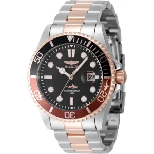 Invicta Men's Watch - Pro Diver Quartz Black Dial Two Tone Steel Bracelet Date | 44717 Invicta Men's Watches