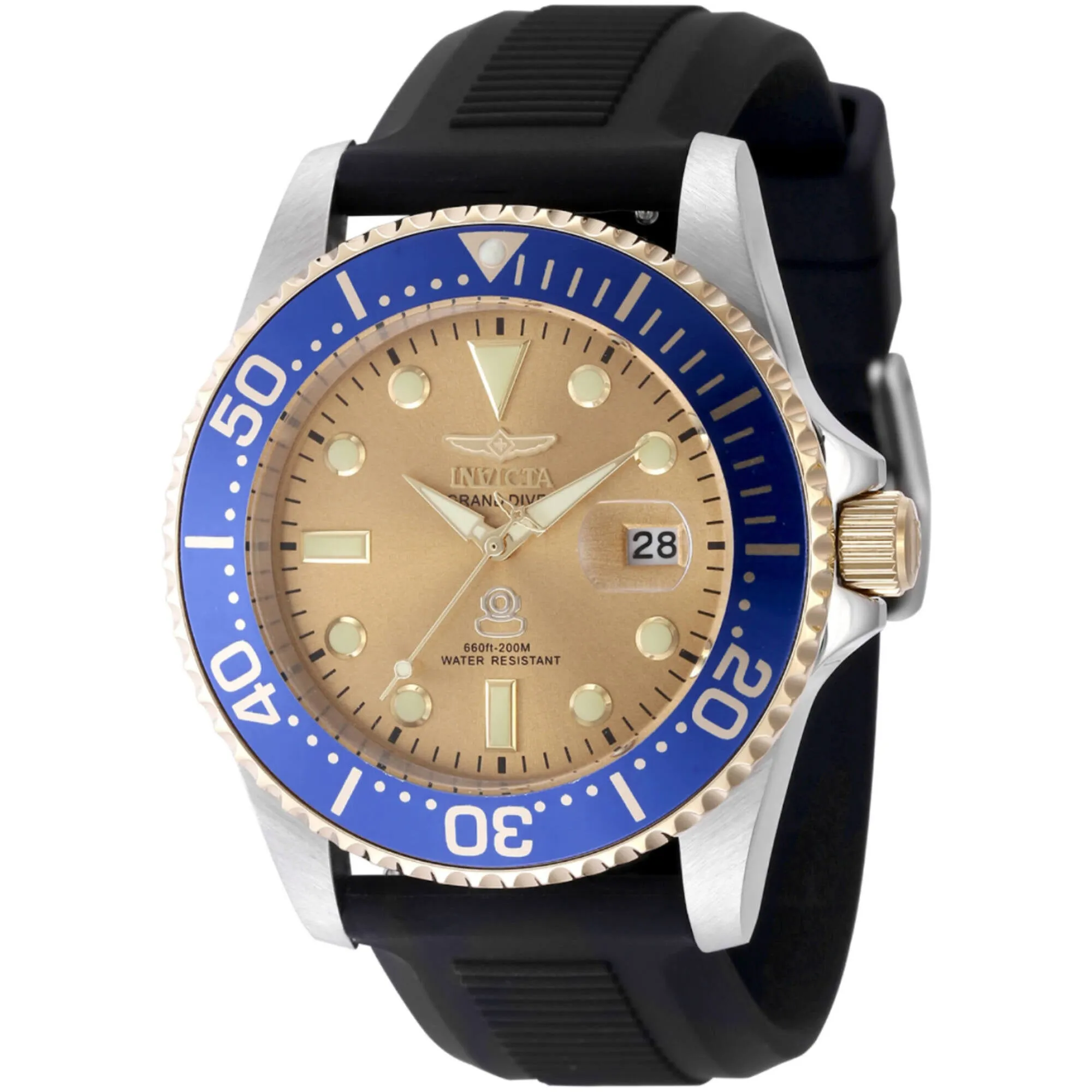 Invicta Men's Watch - Pro Diver Quartz Gold Tone Dial Silver Steel Bracelet | 48216 Invicta Men's Watches