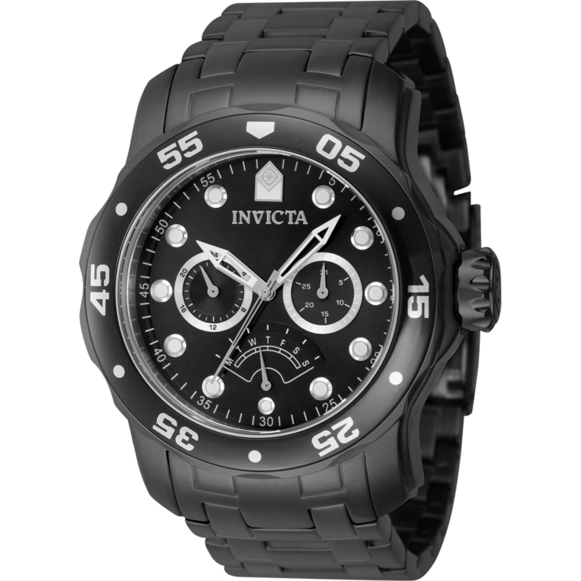 Invicta Men's Watch - Pro Diver Quartz Rotating Bezel Black Dial Bracelet | 47000 Invicta Men's Watches