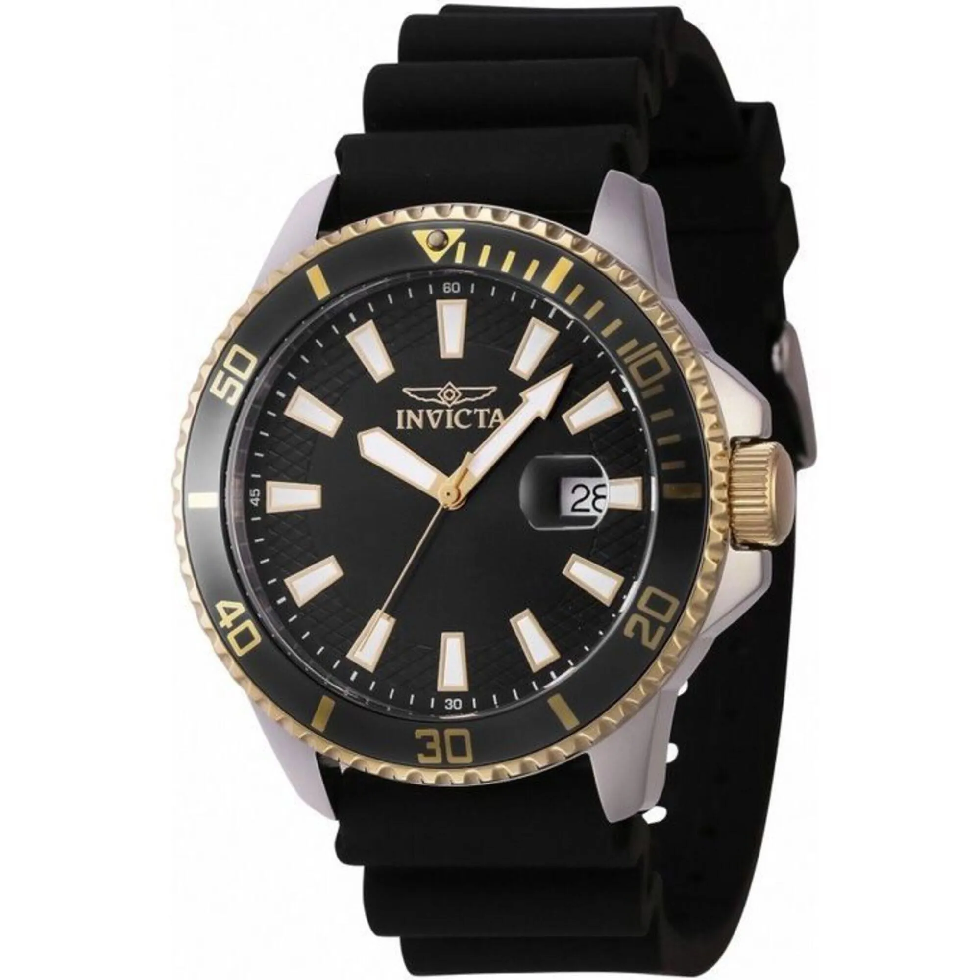 Invicta Men's Watch - Pro Diver Rotating Bezel Black Silicone Rubber Strap | 46132 Invicta Men's Watches