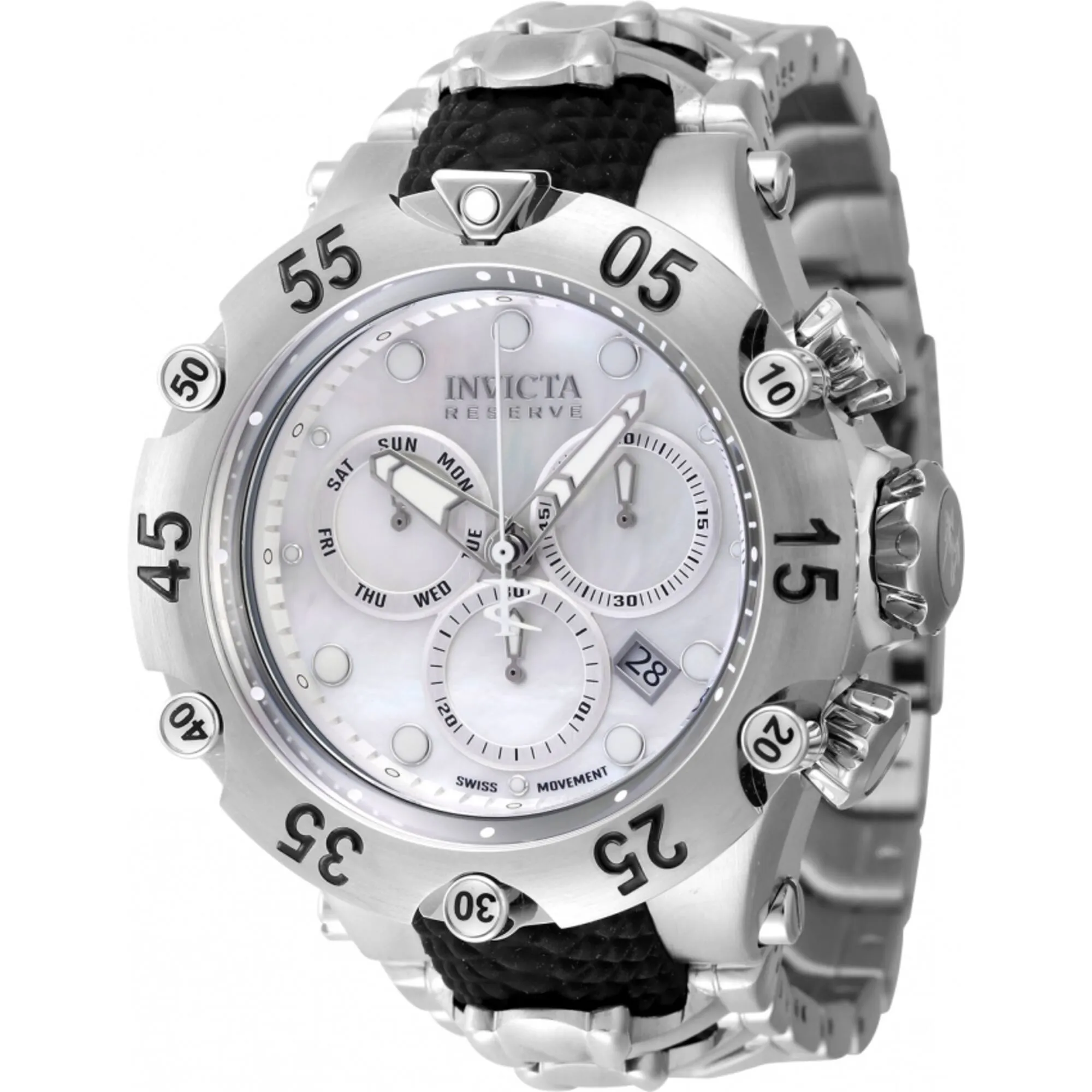 Invicta Men's Watch - Reserve Chronograph Quartz White, Silver Dial Bracelet | 47156 Invicta Men's Watches