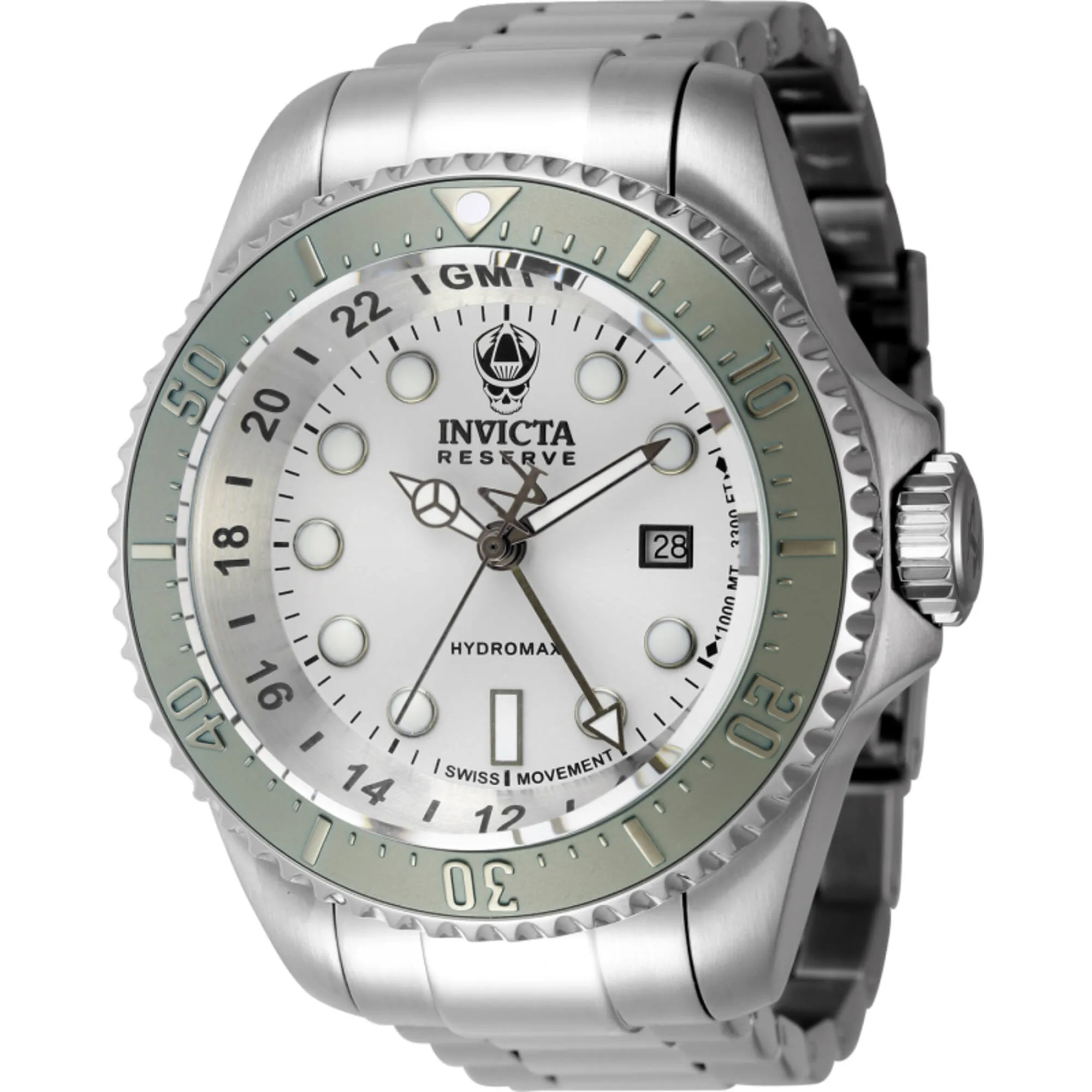 Invicta Men's Watch - Reserve Hydromax Quartz Silver Tone Dial Steel Bracelet | 45473 Invicta Men's Watches