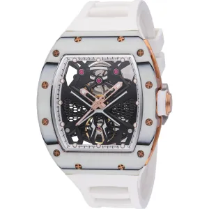 Invicta Men's Watch S1 Rally Automatic Skeleton Dial White Silicone Strap 49015 Invicta Men's Watches