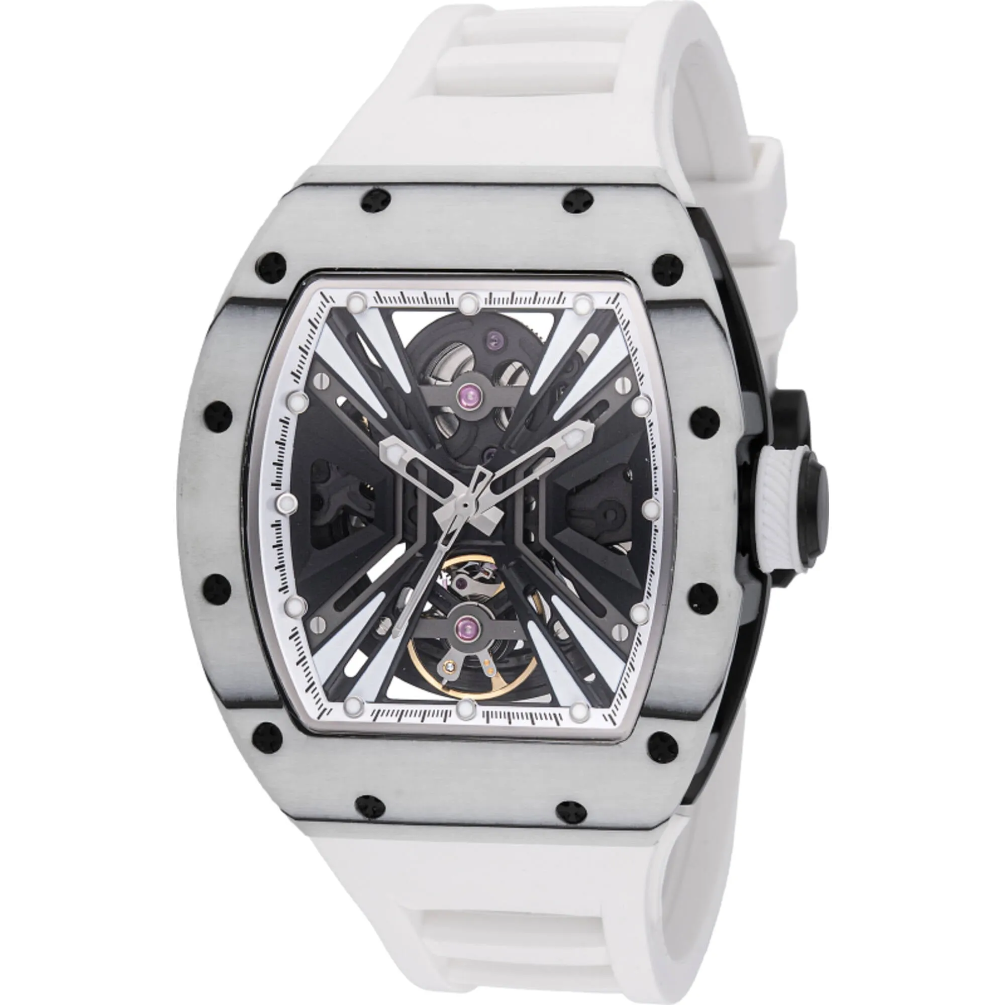 Invicta Men's Watch S1 Rally Automatic White Silicone Strap Chronograph 49028 Invicta Men's Watches