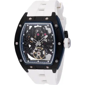 Invicta Men's Watch S1 Rally Black and Silver Skeleton Dial Silicone Strap 49030 Invicta Men's Watches