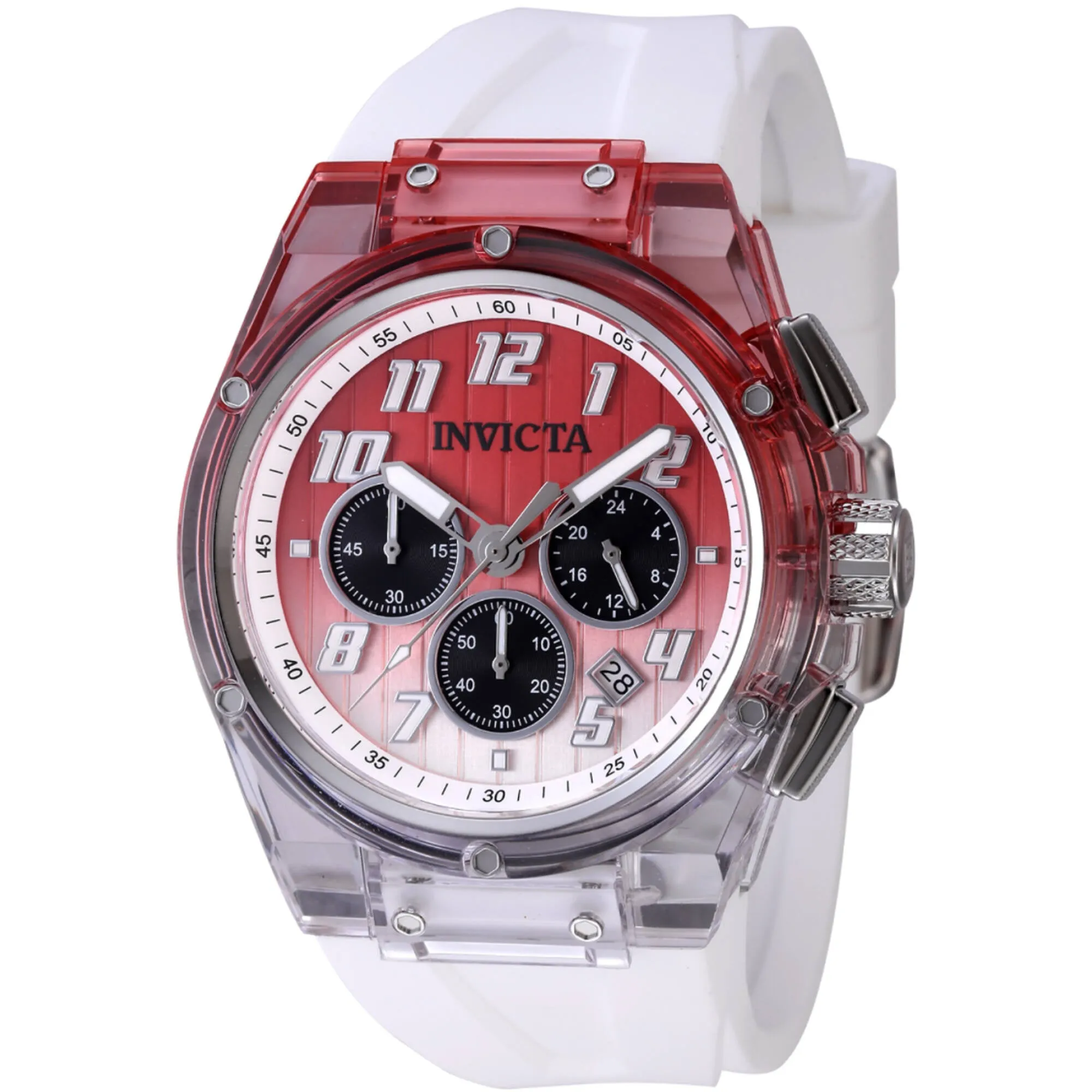 Invicta Men's Watch - S1 Rally Chronograph Black, Orange, Metallic White Dial | 47346 Invicta Men's Watches