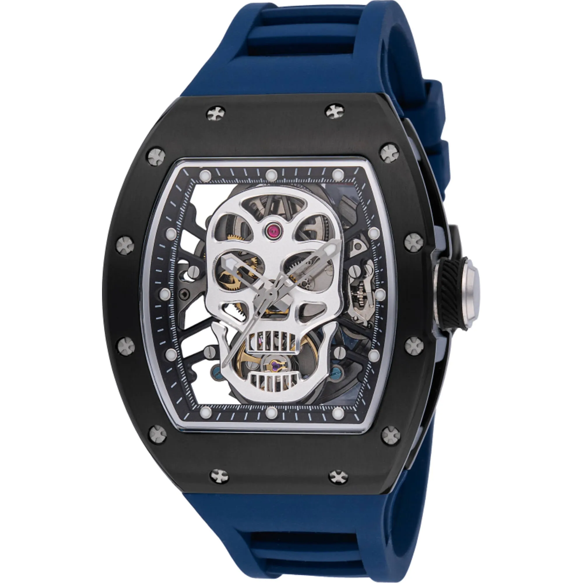 Invicta Men's Watch S1 Rally Chronograph Skeleton Dial Blue Rubber Strap 49023 Invicta Men's Watches