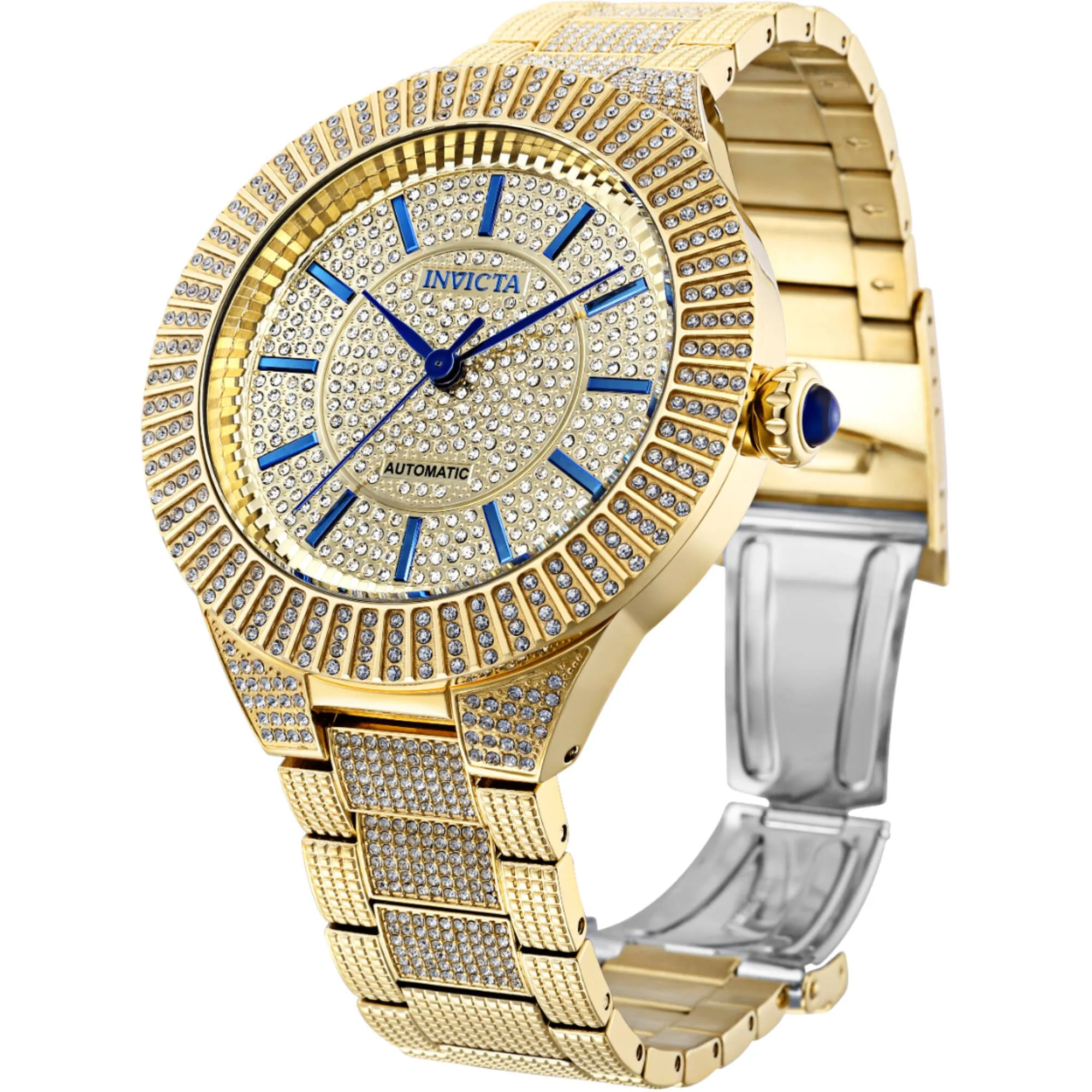 Invicta Men's Watch - Specialty Automatic Crystals Pave Gold Dial Bracelet | 34587 Invicta Men's Watches