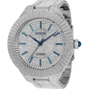Invicta Men's Watch - Specialty Automatic Crystals Pave Silver Dial Bracelet | 34586 Invicta Men's Watches