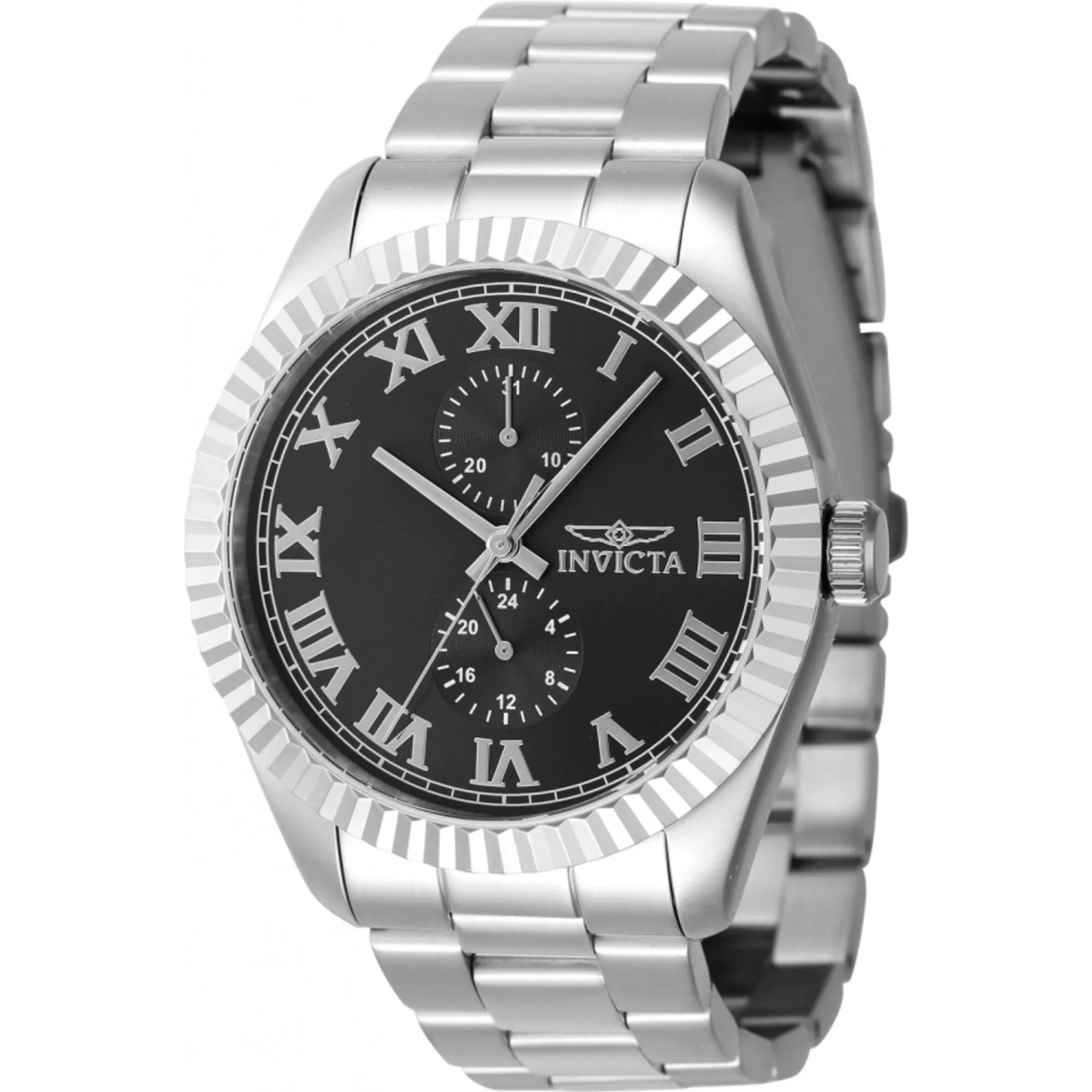 Invicta Men's Watch - Specialty Quartz Black Dial Silver Tone Steel Bracelet | 47420 Invicta Men's Watches