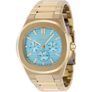 Invicta Men's Watch - Speedway Day-Date Light Blue Dial Yellow Gold Bracelet | 48522 Invicta Men's Watches