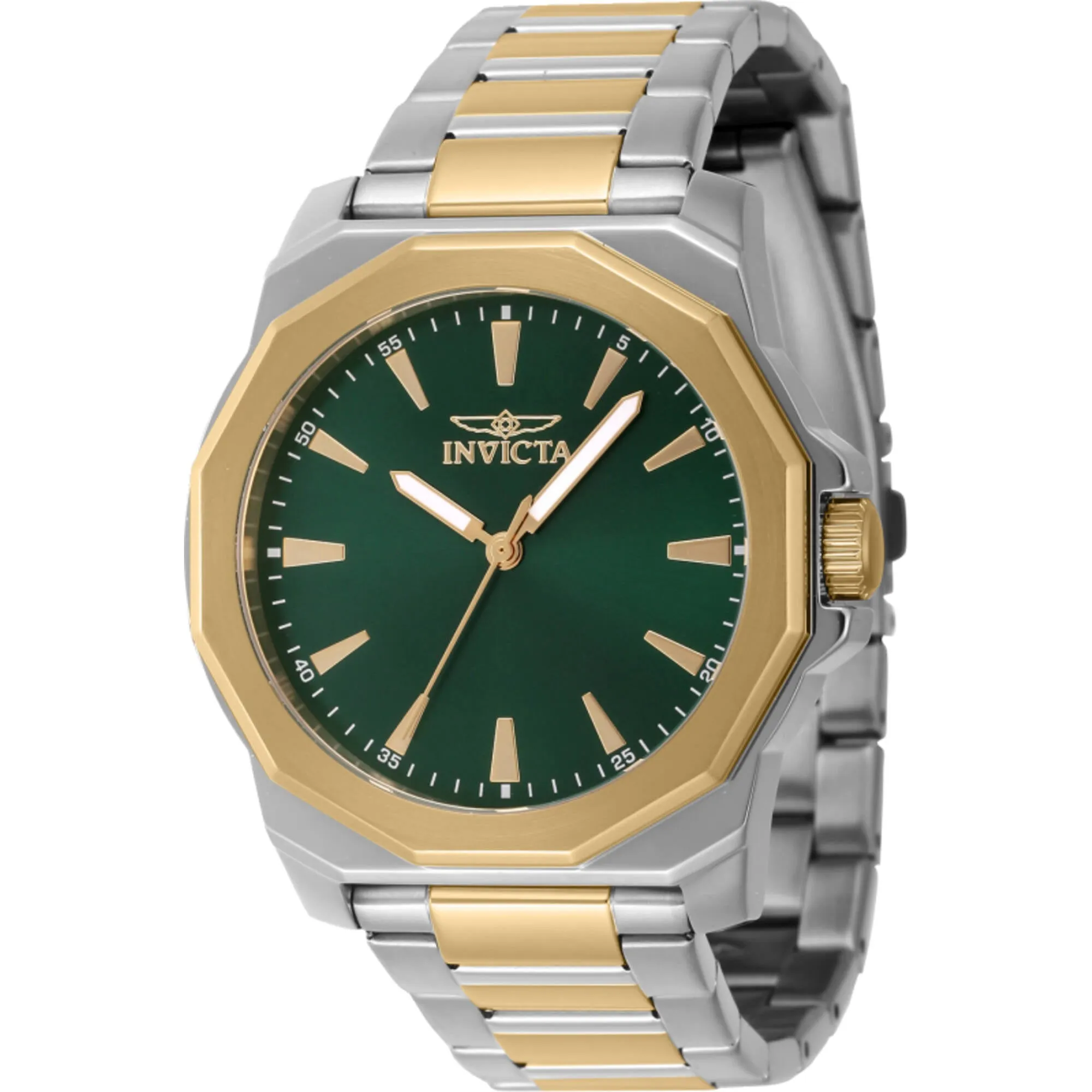 Invicta Men's Watch - Speedway Gold Tone Bezel Green Dial Two Tone Bracelet | 46836 Invicta Men's Watches