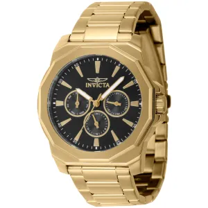 Invicta Men's Watch - Speedway Quartz Black Dial Yellow Gold Steel Bracelet | 46849 Invicta Men's Watches