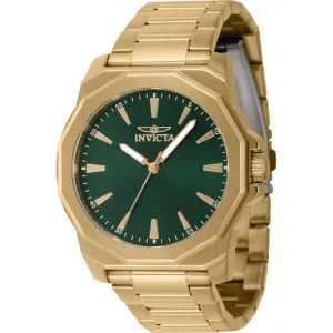Invicta Men's Watch - Speedway Quartz Green Dial Yellow Gold Bracelet | 46841 Invicta Men's Watches
