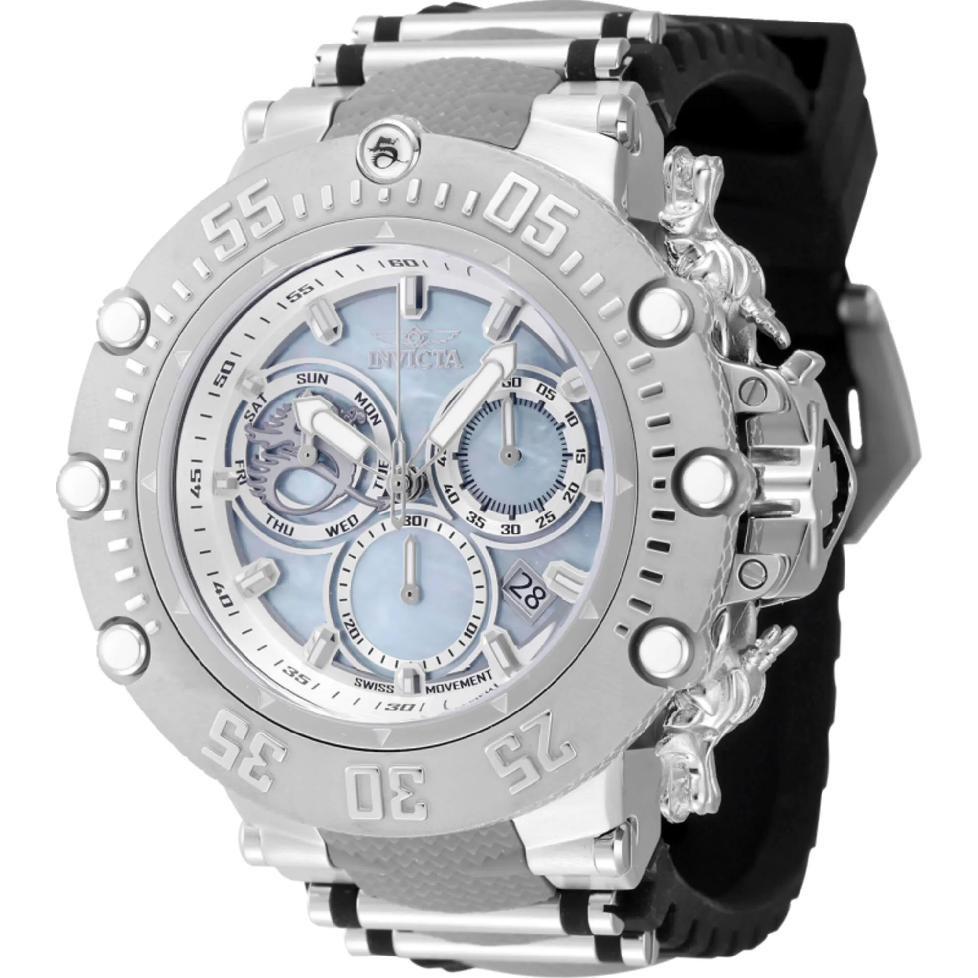 Invicta Men's Watch - Subaqua Quartz Chrono Silver and Black MOP Dial Strap | 47613 Invicta Men's Watches