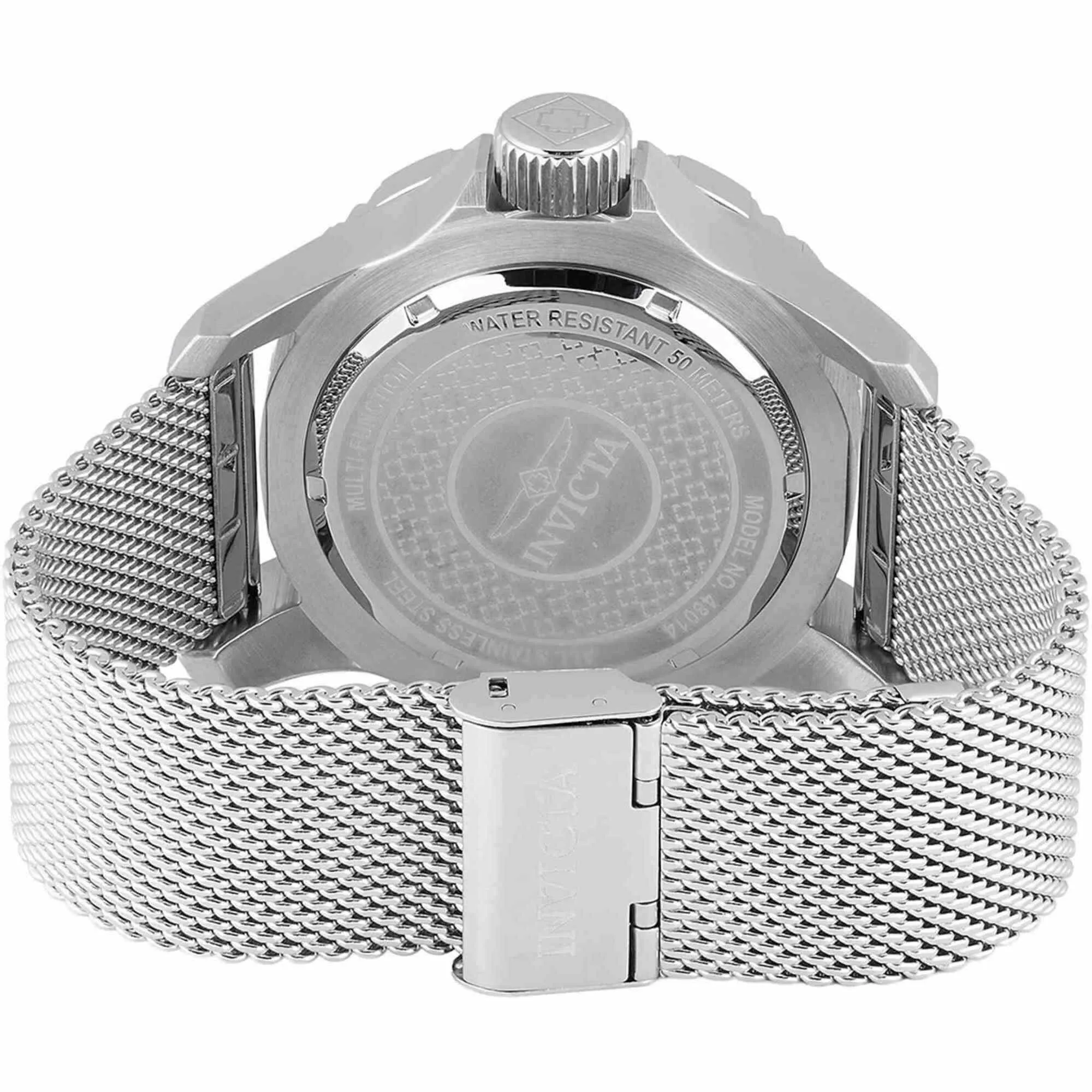 Invicta Men's Watch - Vintage Quartz Chronograph Red Dial Mesh Bracelet | 48013 Invicta Men's Watches