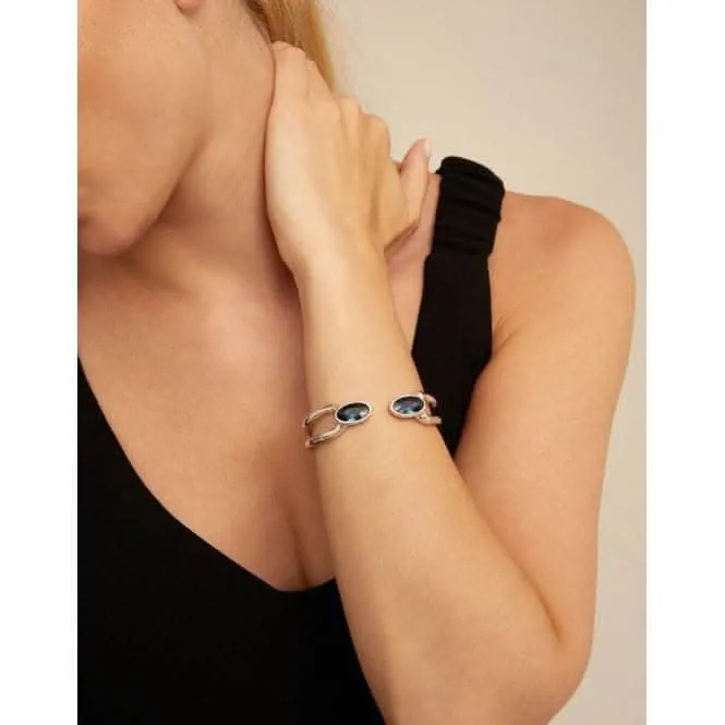 Kingdom Blue Metal Faceted Crystal Bracelet Unode50 Jewelry And Accessories