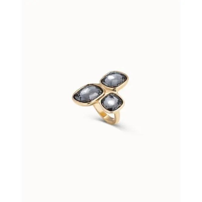 Ladies Grey Faceted Crystal Ring Unode50 Jewelry And Accessories