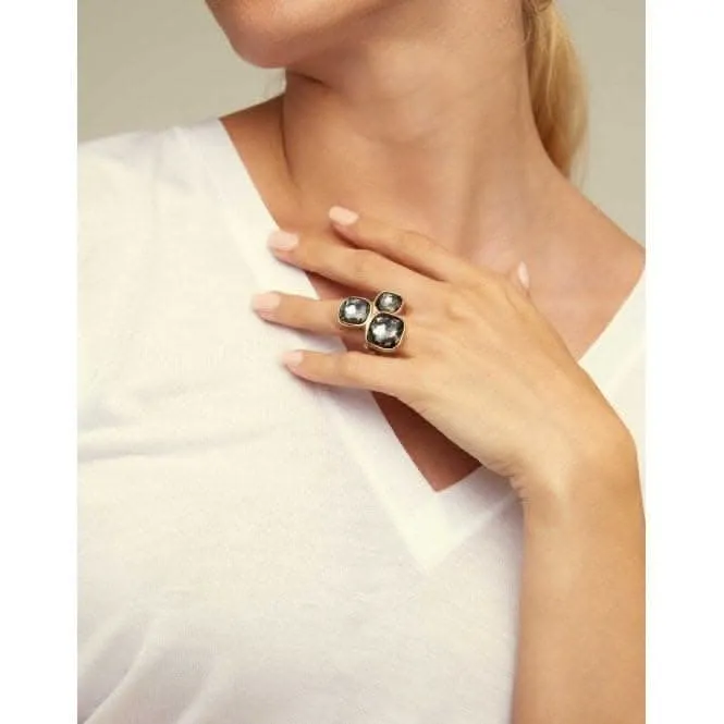 Ladies Grey Faceted Crystal Ring Unode50 Jewelry And Accessories