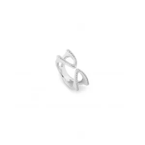 Ladies Sterling Silver Open Half Ellipse Shape Topaz Ring ANI0798BLNMTL Unode50 Jewelry And Accessories