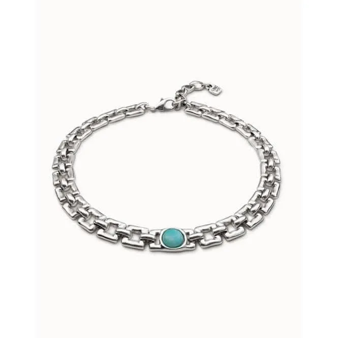Linda Turquoise Metal Natural Stone Necklace Unode50 Jewelry And Accessories