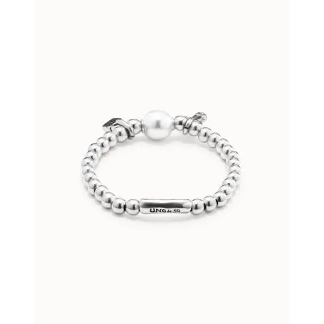 Llavestruz White Metal Pearl Shell Bracelet Unode50 Jewelry And Accessories