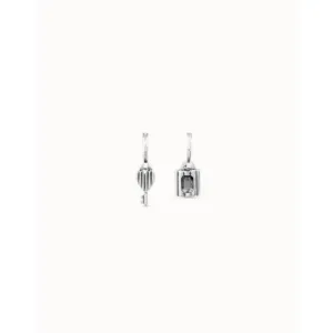 Magic Key Grey Metal Faceted Crystal Earrings Unode50 Jewelry And Accessories