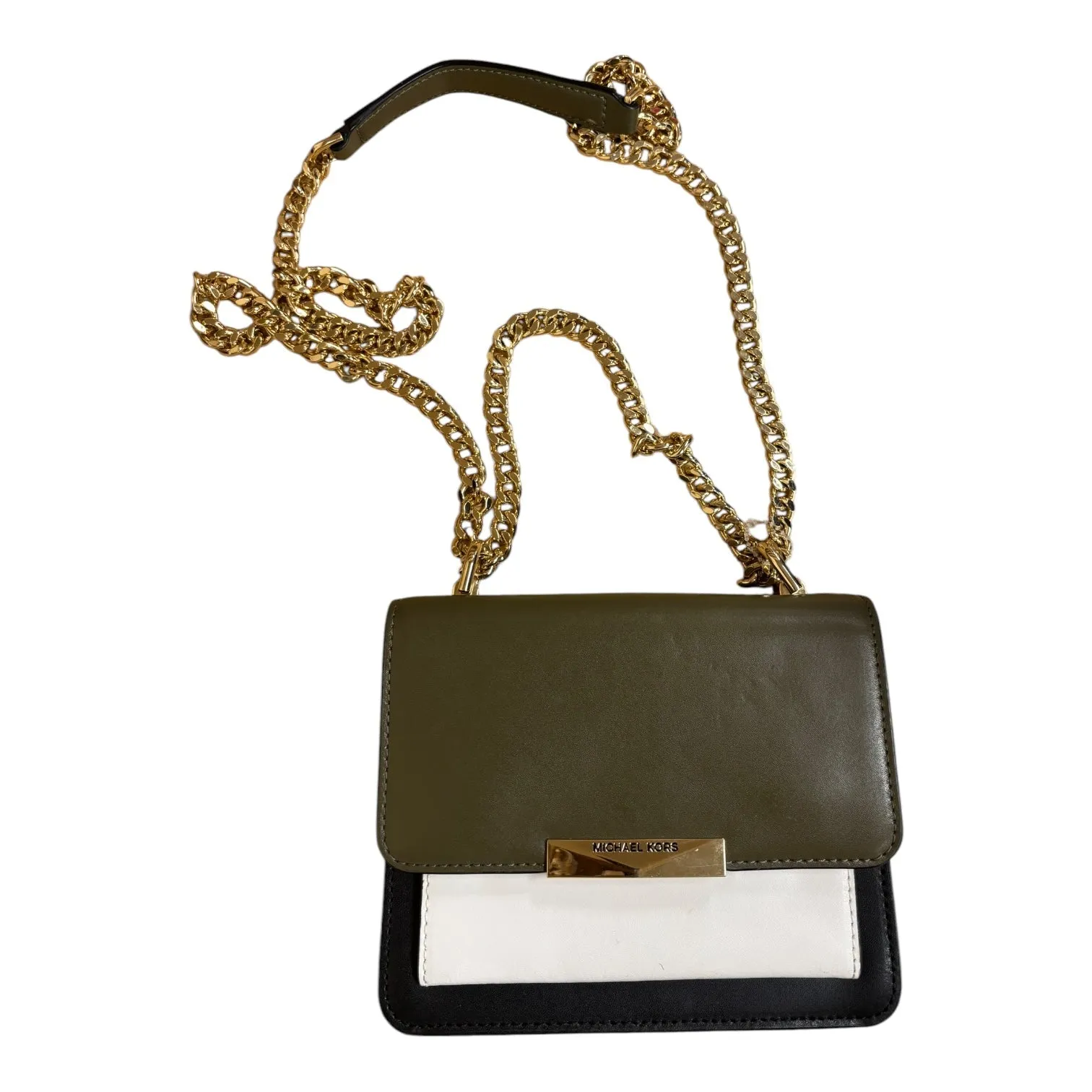 Michael Kors Bags Crossbody Designer By Michael Kors In Green & White, Size:Small