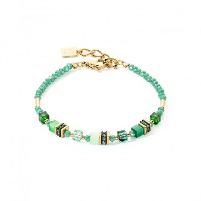 Mini Cubes Green Bracelet 4565/30-0500 Coeur De Lion Jewellery