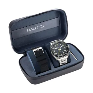 Nautica Men's Key Biscane 3-Hand Watch Box Set Multi Nautica