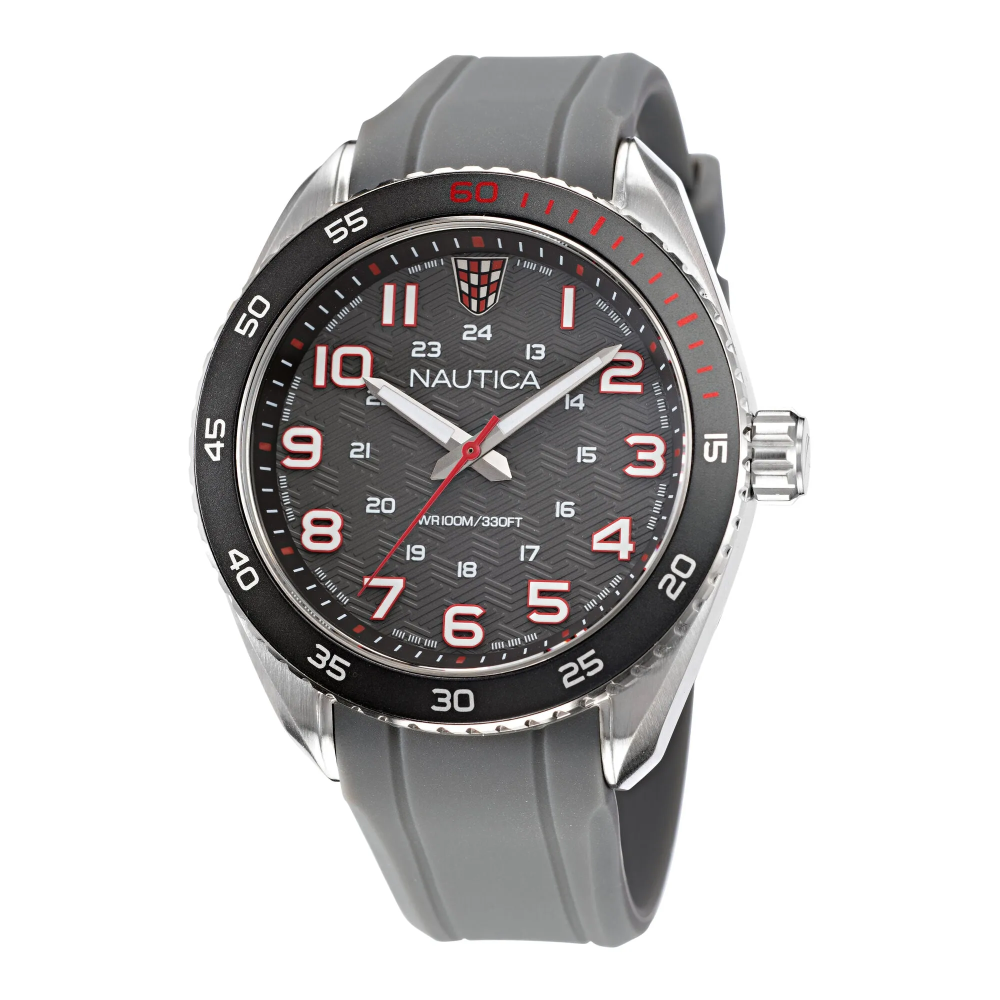 Nautica Men's Key Biscane Silicone 3-Hand Watch Multi Nautica