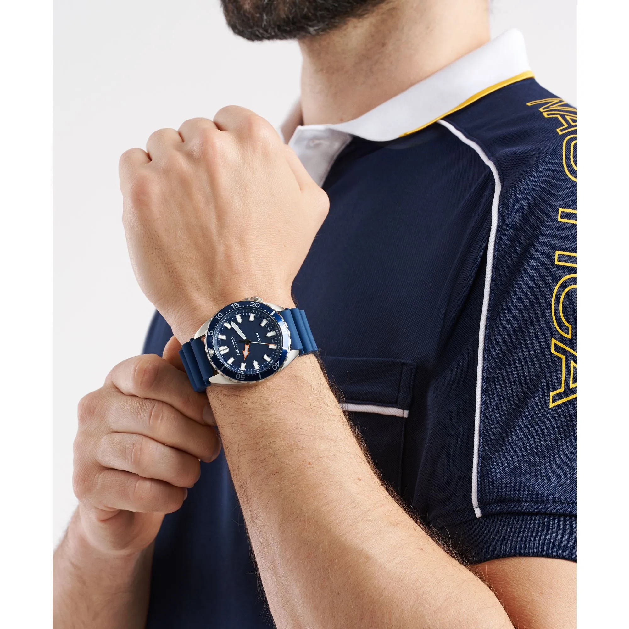 Nautica Mens Nautica Vintage Silicone Watch Nautica Clothing