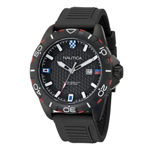 Nautica Mens Nsr Silicone Strap 3-Hand Watch Nautica Clothing