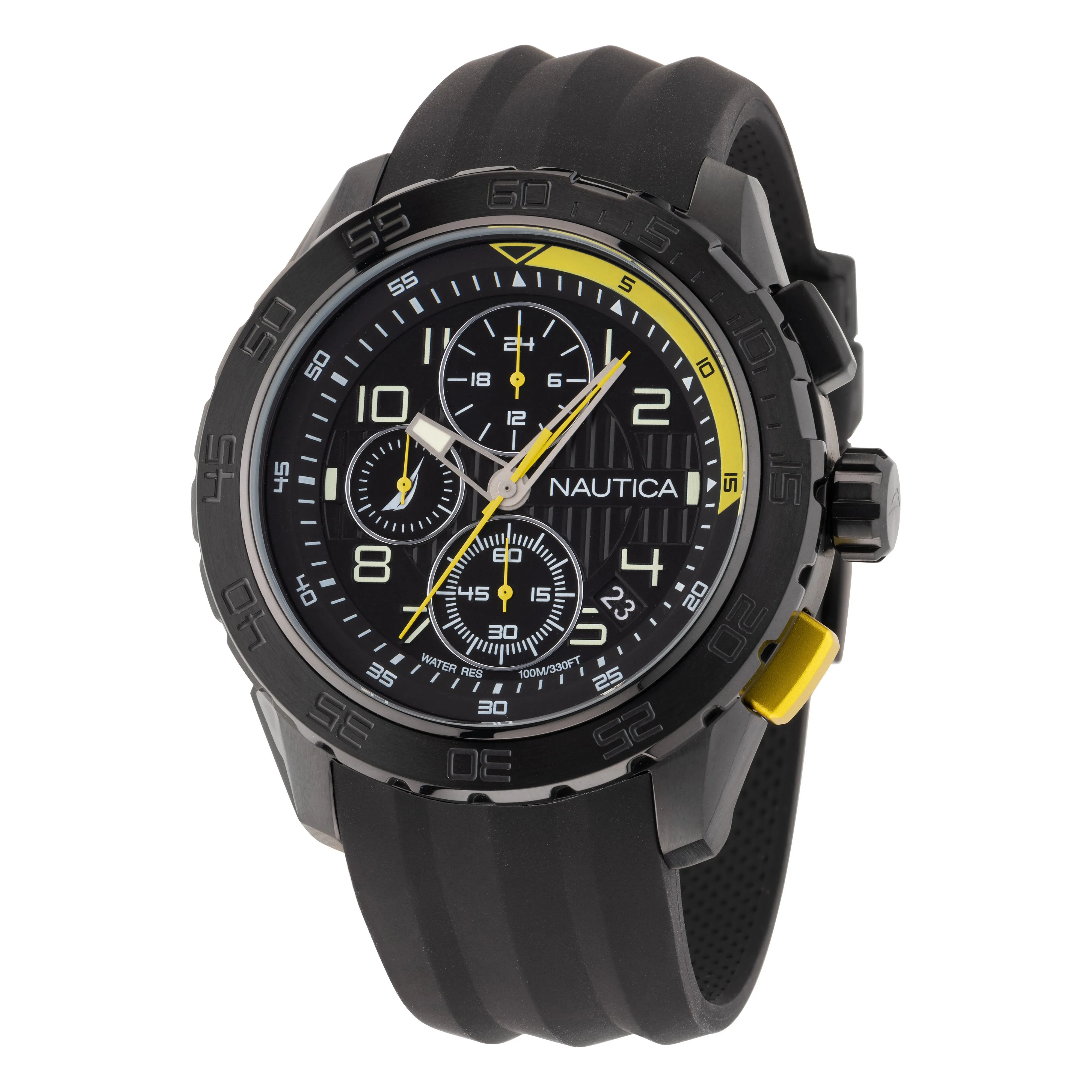Nautica Mens Nst 101 Recycled Silicone Chronograph Watch Nautica Clothing