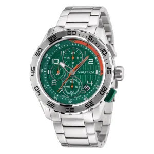 Nautica Men's Nst 101 Recycled Stainless Steel Chronograph Watch Multi Nautica