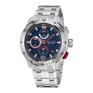 Nautica Men's Nst 101 Stainless Steel Watch Multi Nautica