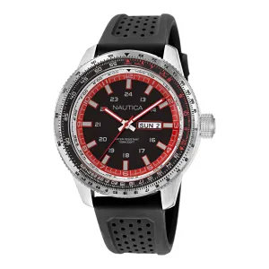 Nautica Mens Silicone 3-Hand Watch Nautica Clothing