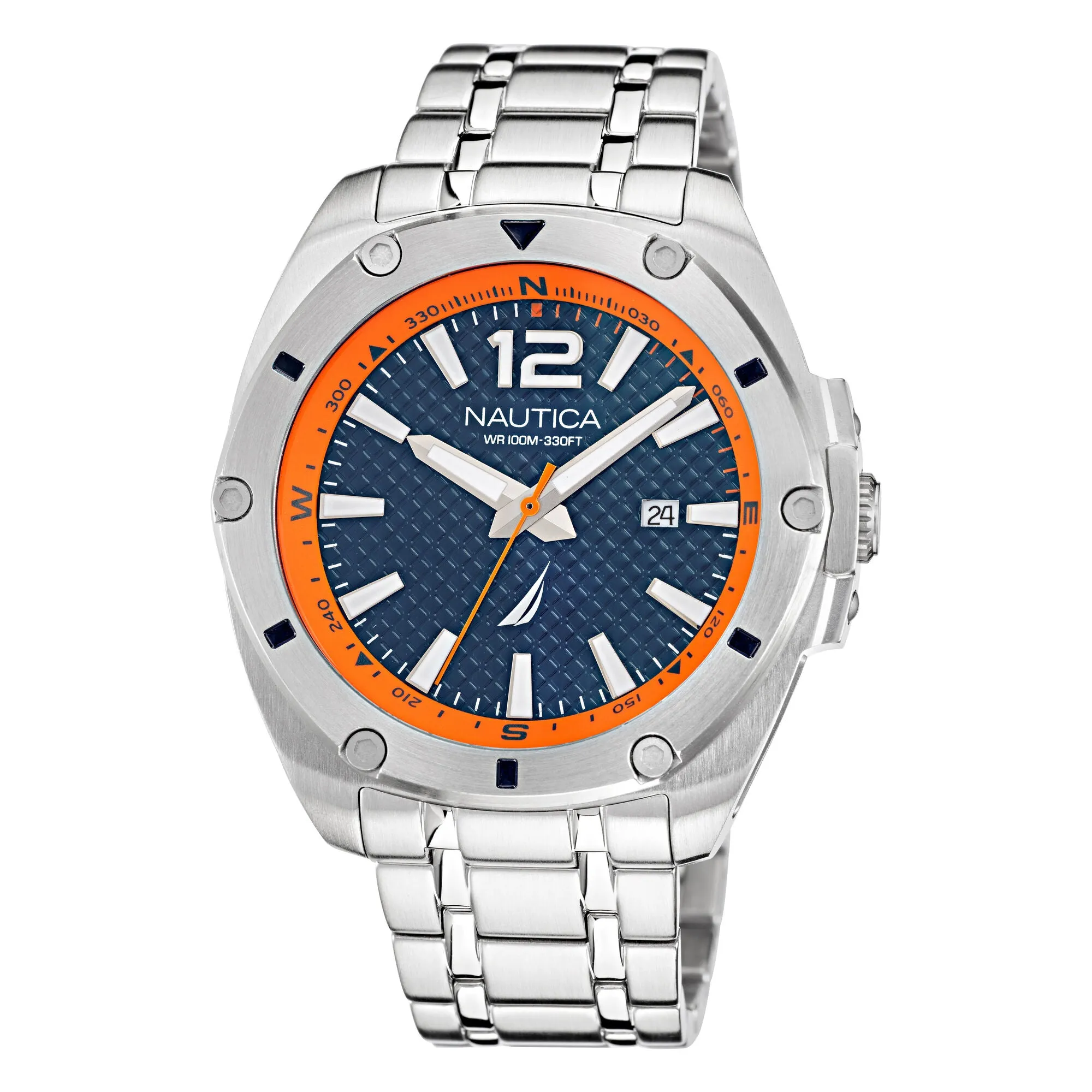 Nautica Men's Stainless Steel 3-Hand Watch Multi Nautica