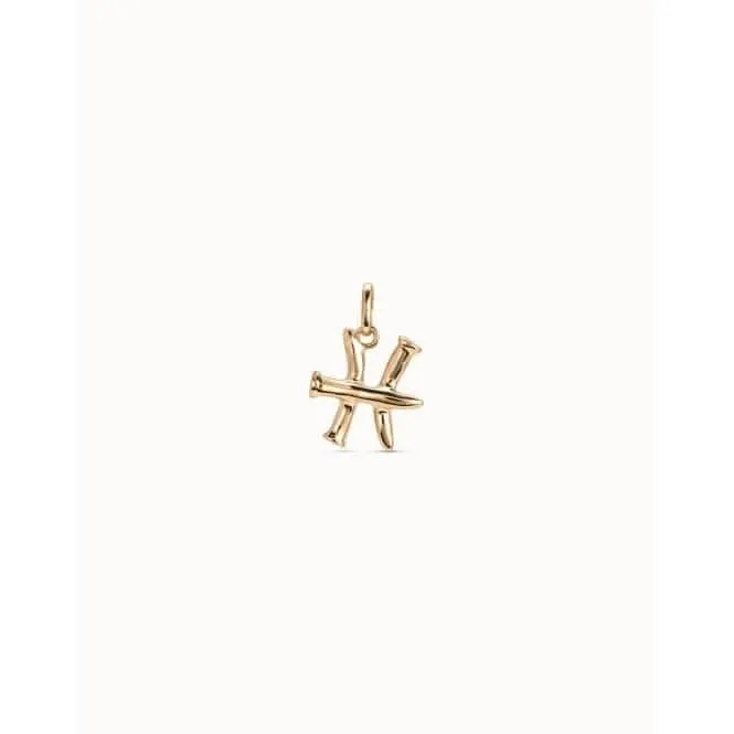 Pisces Golden Metal Charm CHA0207OROPIS0U Unode50 Jewelry And Accessories