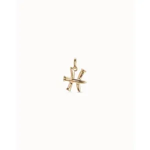 Pisces Golden Metal Charm CHA0207OROPIS0U Unode50 Jewelry And Accessories