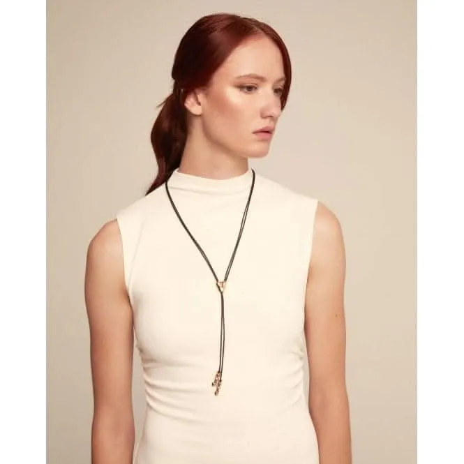Pretty Love Leather Chain 18k Gold Plated Figures Heart Necklace COL1881MARORO0U Unode50 Jewelry And Accessories
