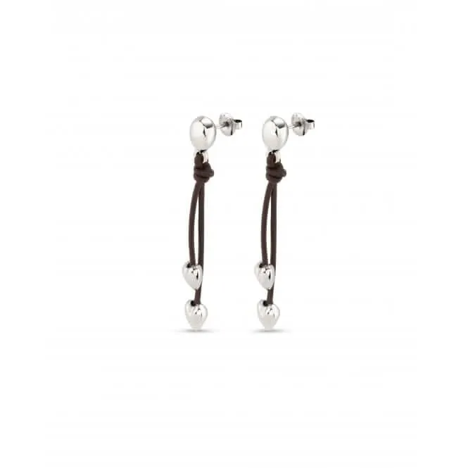 Pretty Love Silver Plated Hearts Earrings PEN0933MARMTL0U Unode50 Jewelry And Accessories