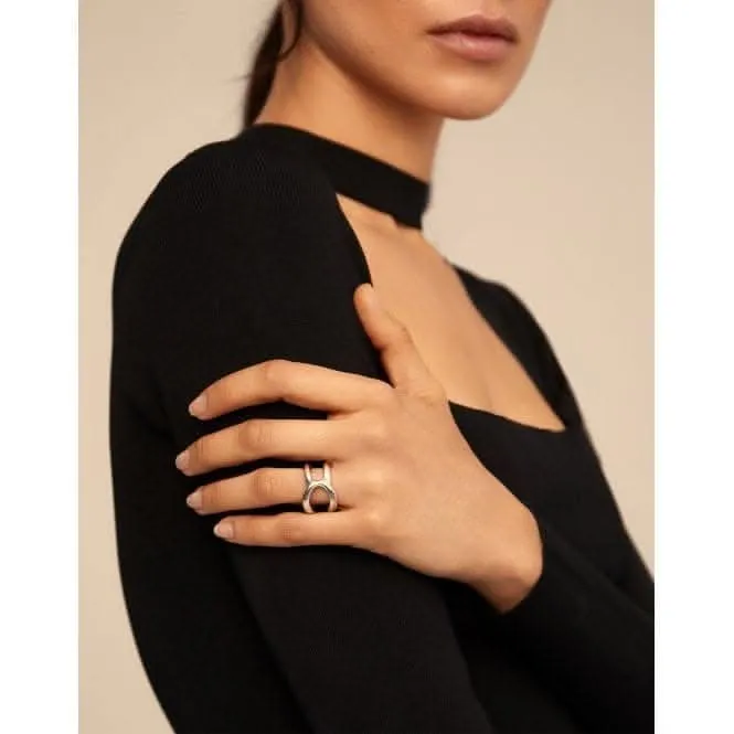 Shortcut Silver Metal Ring ANI0627MTL Unode50 Jewelry And Accessories