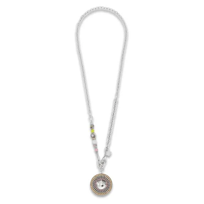 Stainless Steel Crystal Multicolour Pastel 1 Necklace  6001/10-1522 Coeur De Lion Jewellery