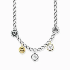 Sterling Silver Elements Of Nature Disc Necklace KE2176-849-7 Thomas Sabo Necklaces
