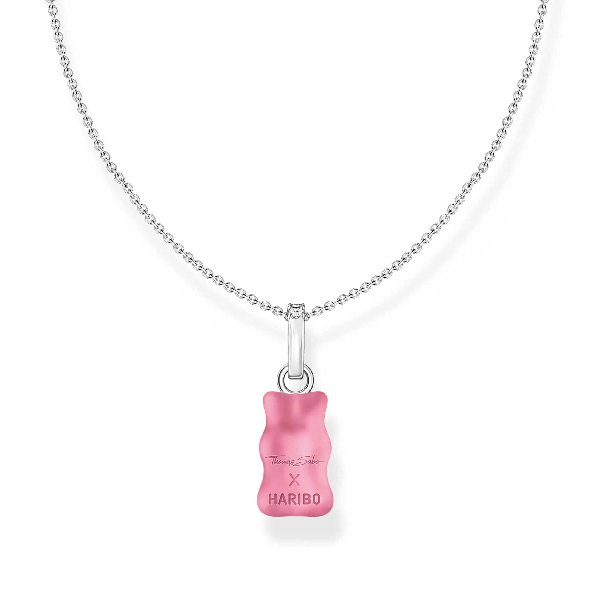 Sterling Silver HARIBO Zirconia Pink Goldbears Necklace KE2209-052-9 Thomas Sabo Necklaces