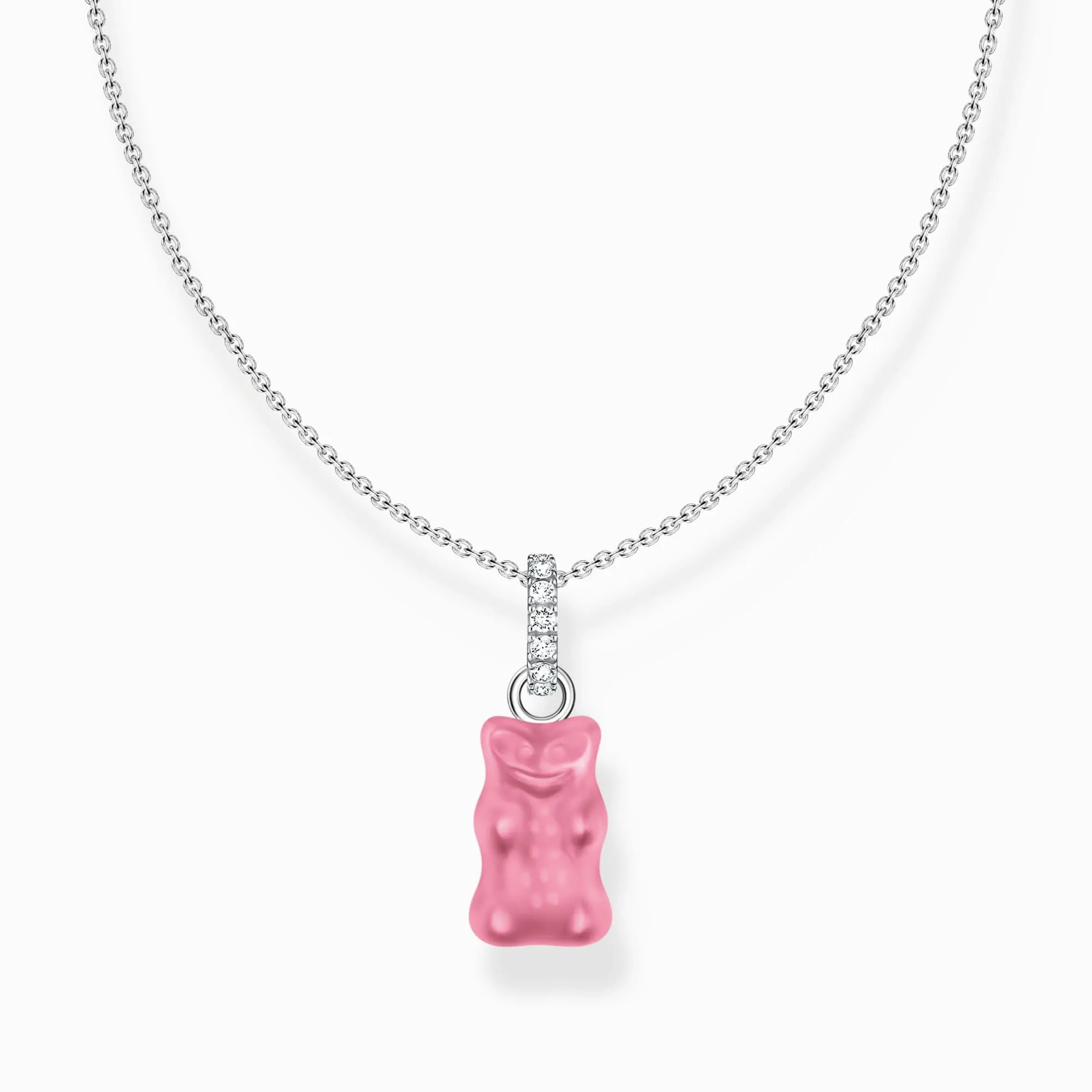 Sterling Silver HARIBO Zirconia Pink Goldbears Necklace KE2209-052-9 Thomas Sabo Necklaces
