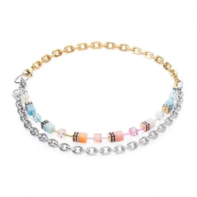 Swarovski Crystal Aqua Apricot Necklace 4713/10-2028 Coeur De Lion Jewellery